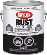 Krylon 469400000 Enamel Paint, Gloss, White, 3.78 L Pail